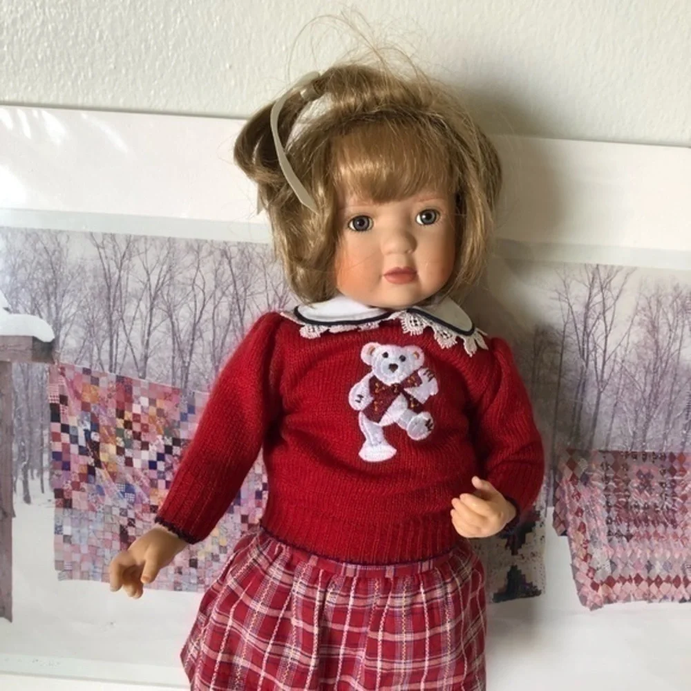 Vintage 2001 Jill School Girl Porcelain Doll